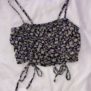 Crop Floral Tank